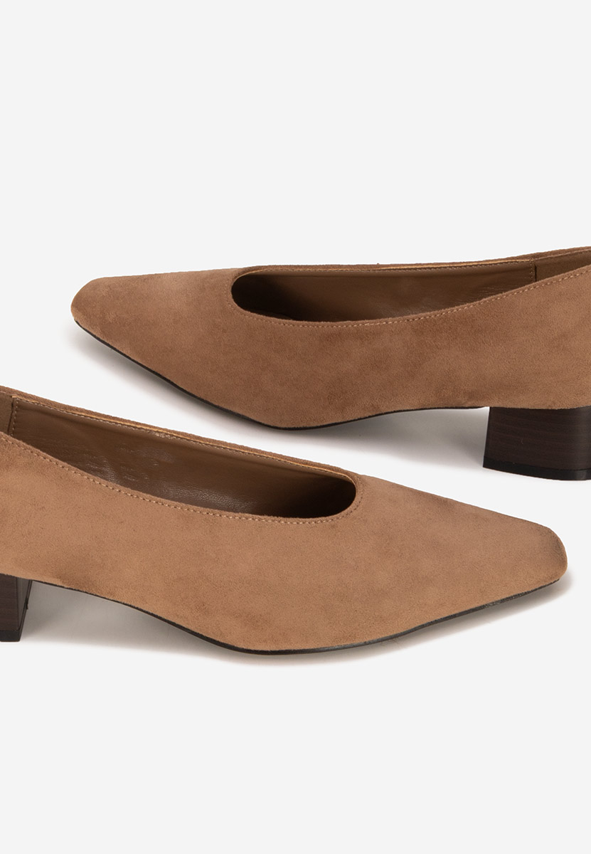 Pantofi cu toc mic Melisandia kaki
