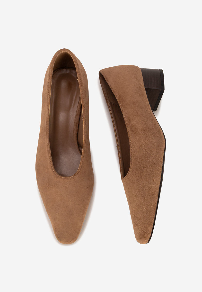 Pantofi cu toc mic Melisandia kaki