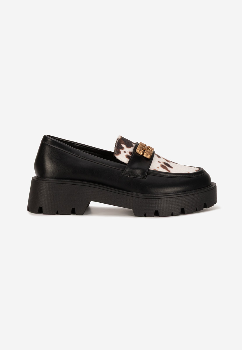 Mocasini cu talpa groasa Kamelya V2 negri