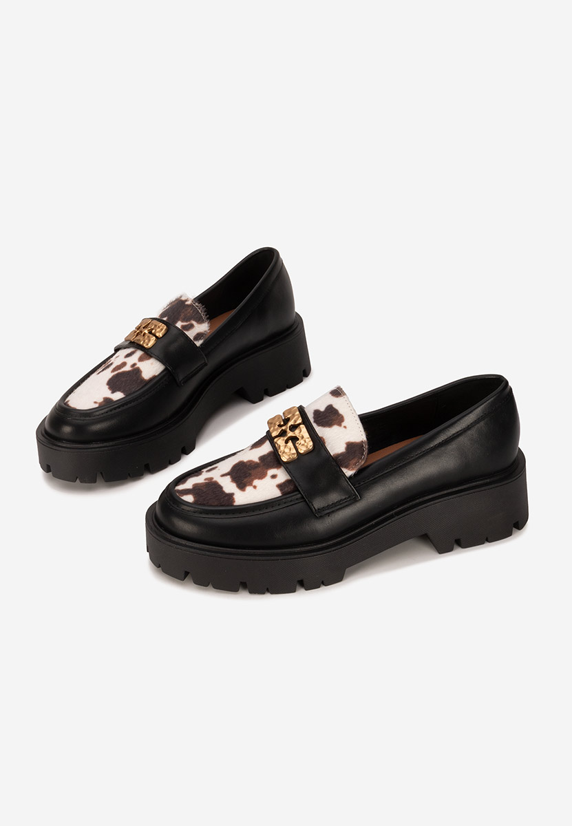 Mocasini cu talpa groasa Kamelya V2 negri
