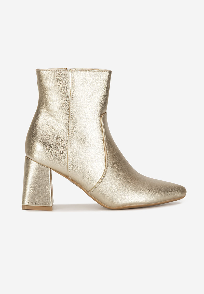 Botine cu toc gros Tavria aurii
