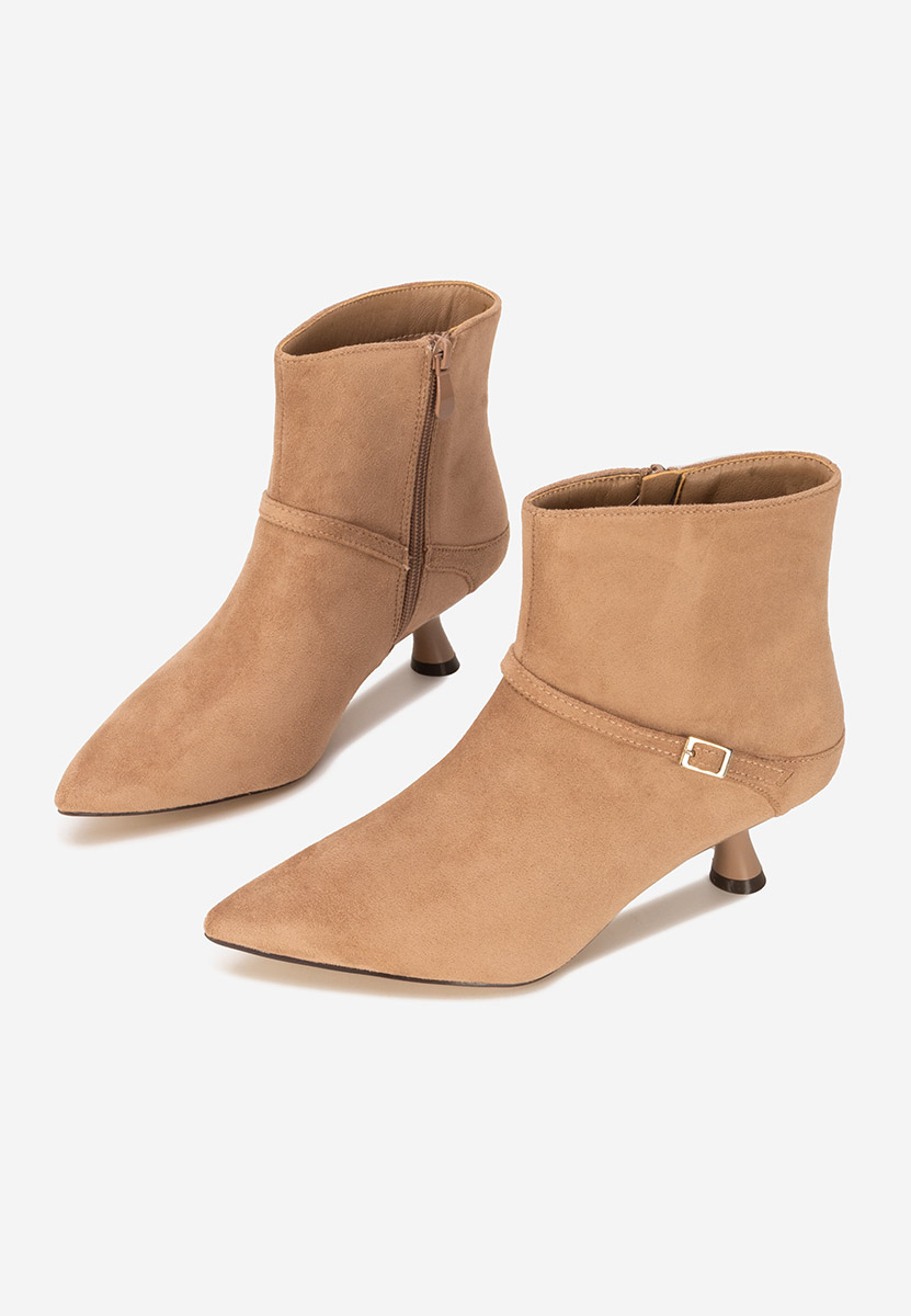 Botine cu toc subtire Ovoria kaki