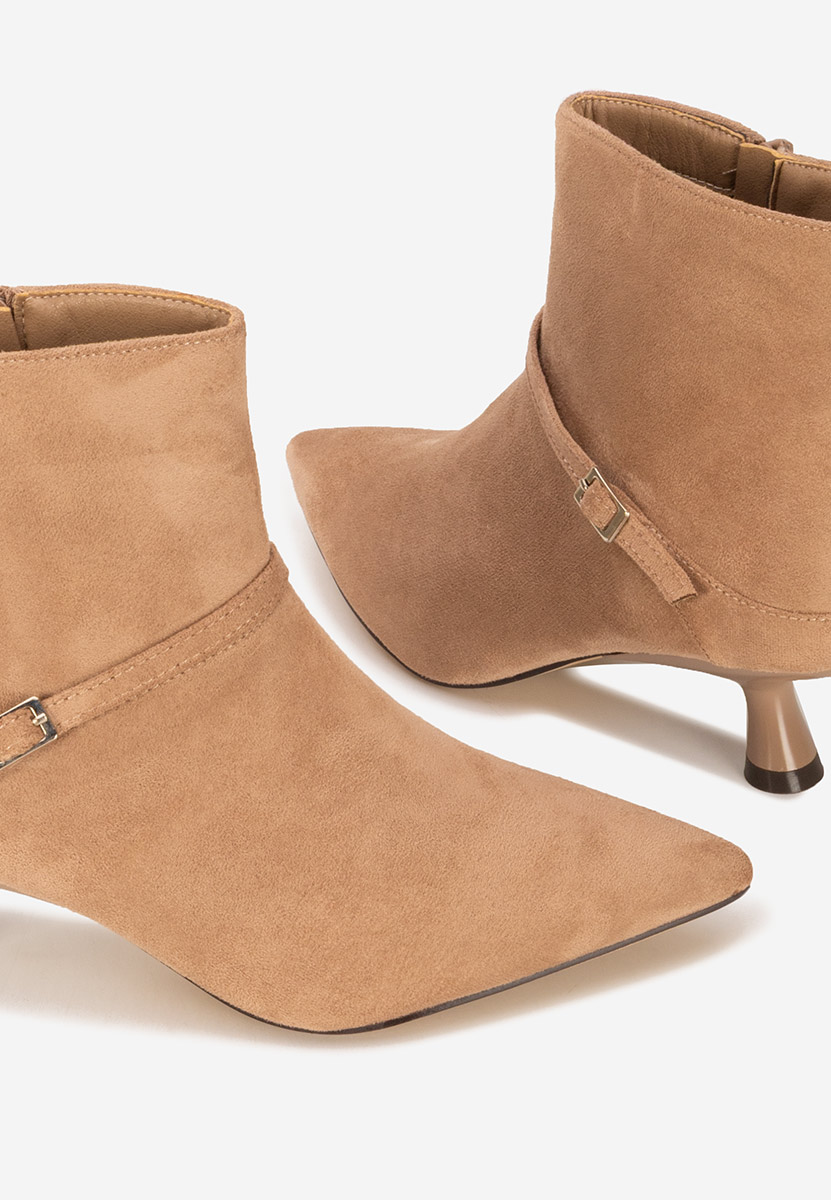 Botine cu toc subtire Ovoria kaki