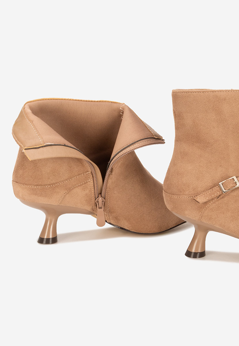 Botine cu toc subtire Ovoria kaki