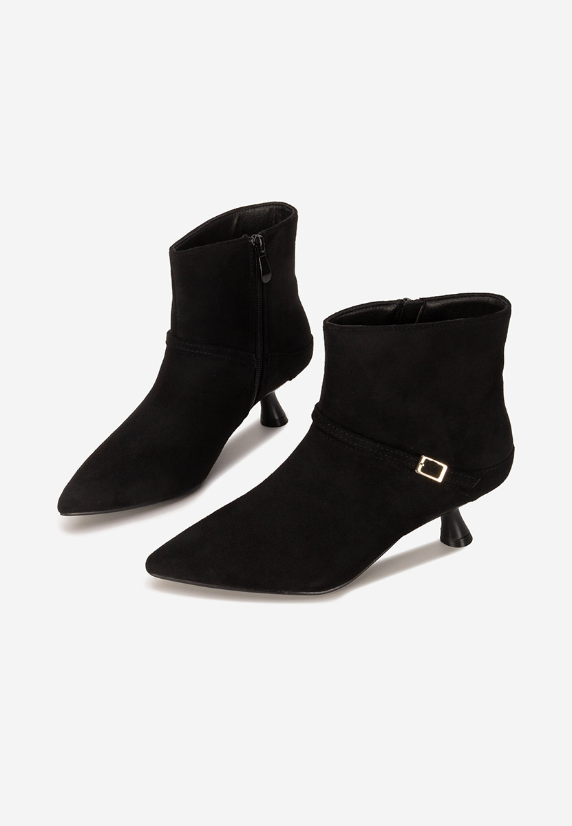 Botine cu toc subtire Ovoria V2 negre
