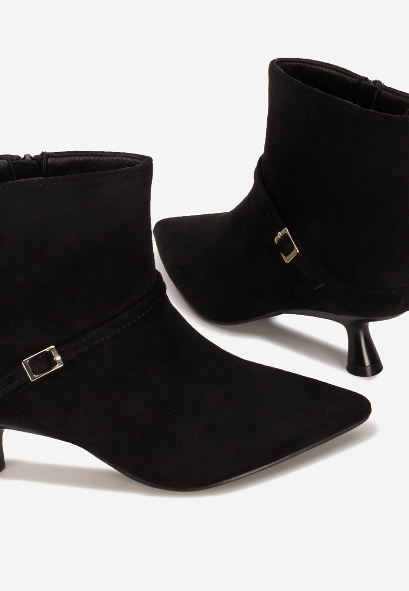 Botine cu toc subtire Ovoria V2 negre
