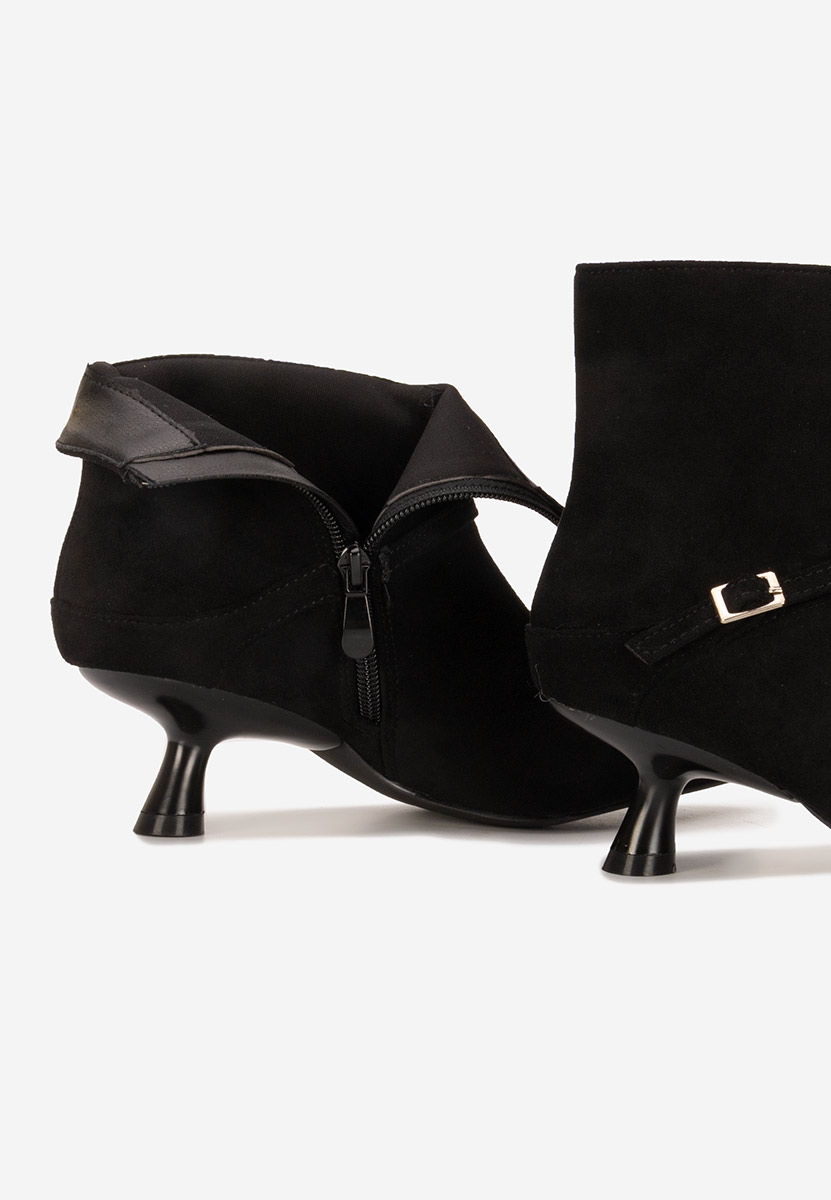 Botine cu toc subtire Ovoria V2 negre