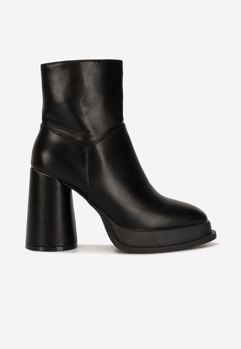 Botine cu toc gros Amiela V2 negre