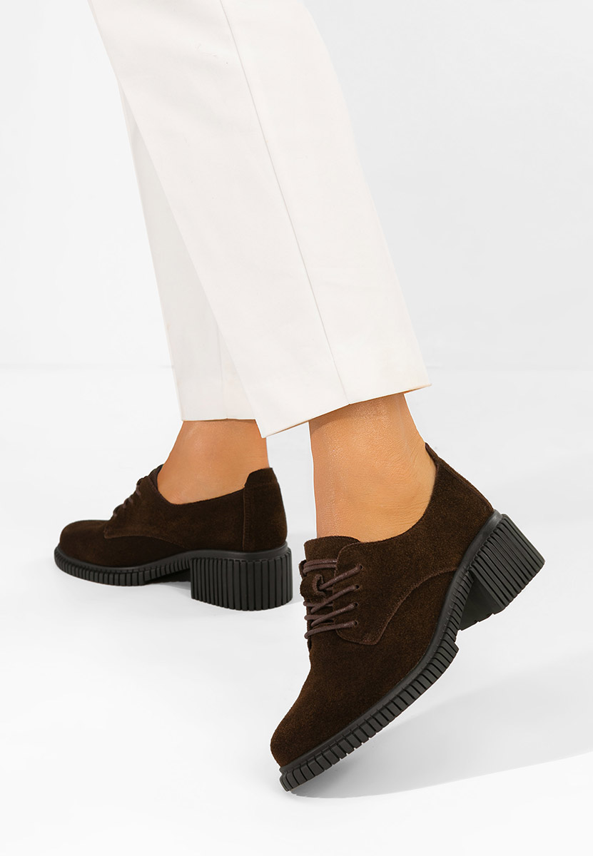 Pantofi casual dama piele Careya maro