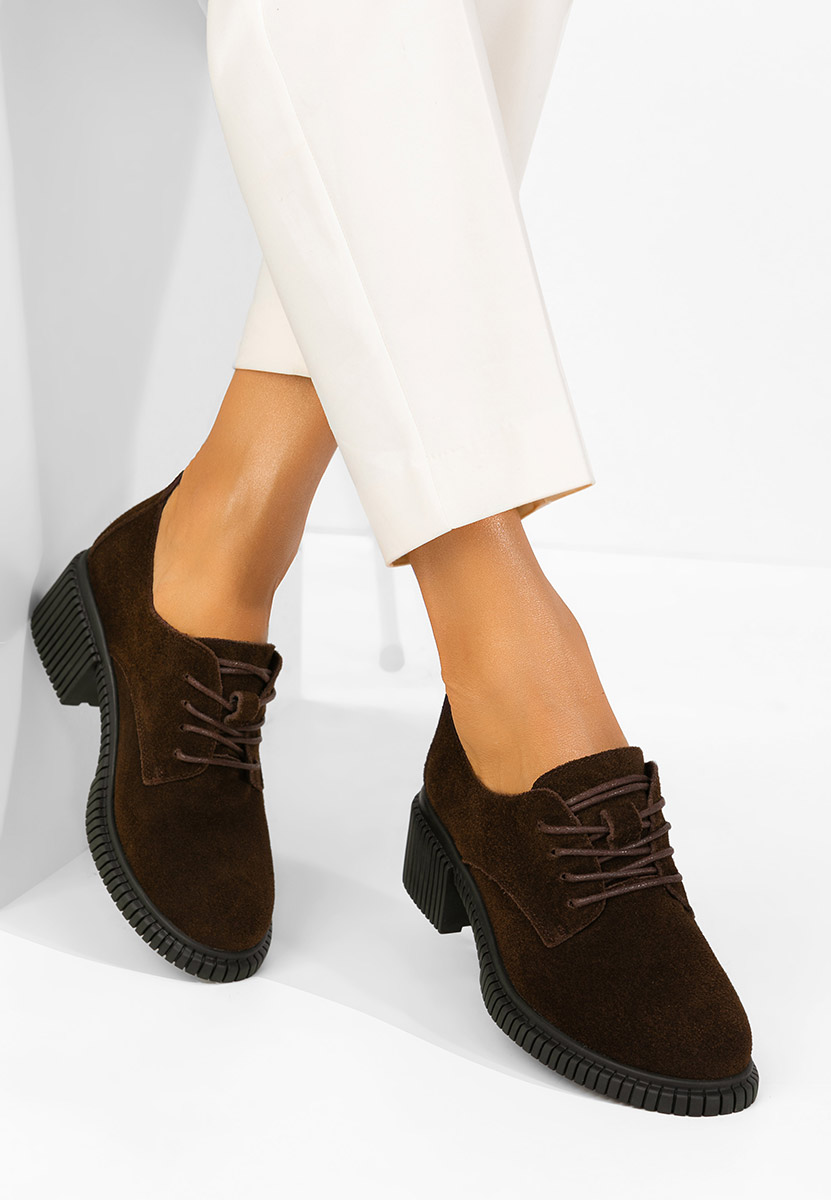 Pantofi casual dama piele Careya maro
