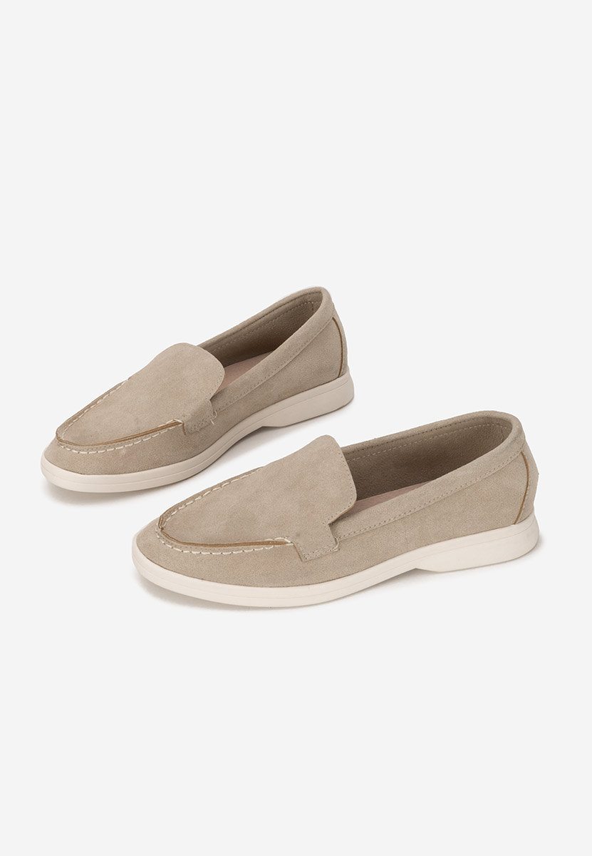 Mocasini dama piele Tovya kaki