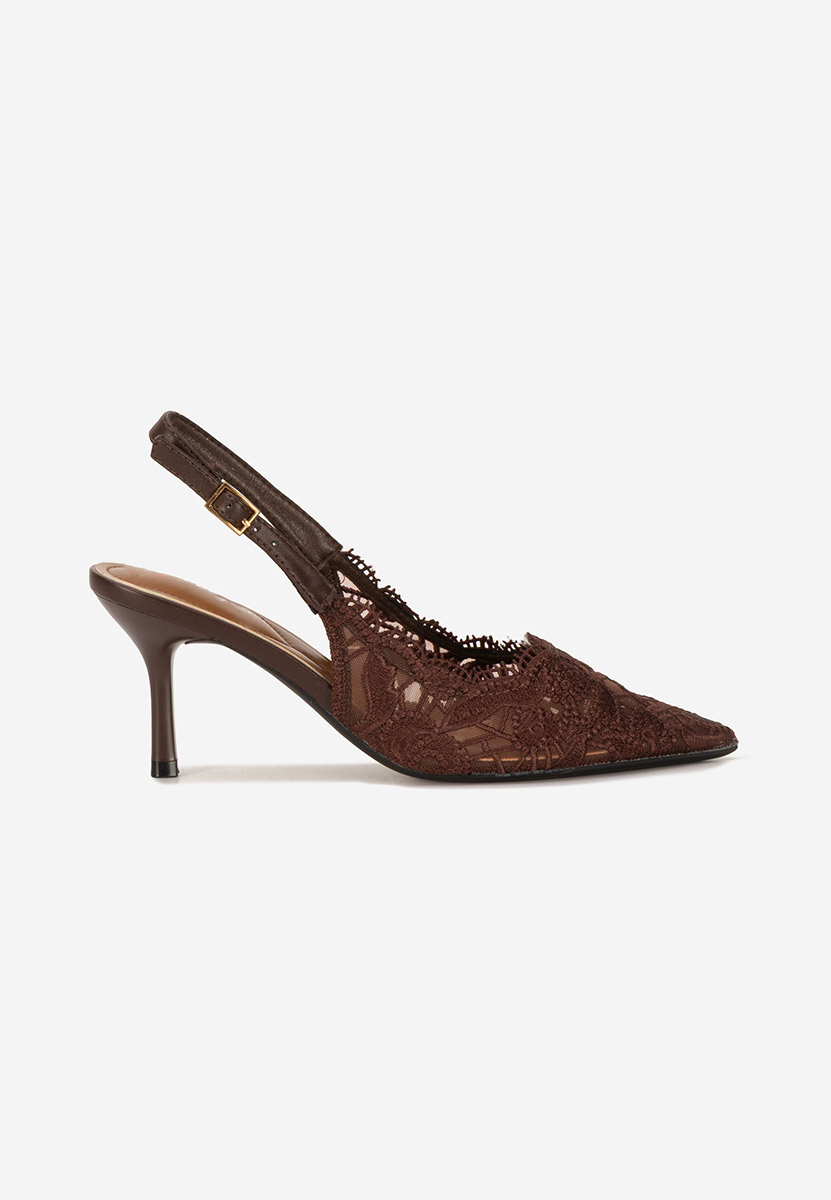 Pantofi slingback Carelia maro