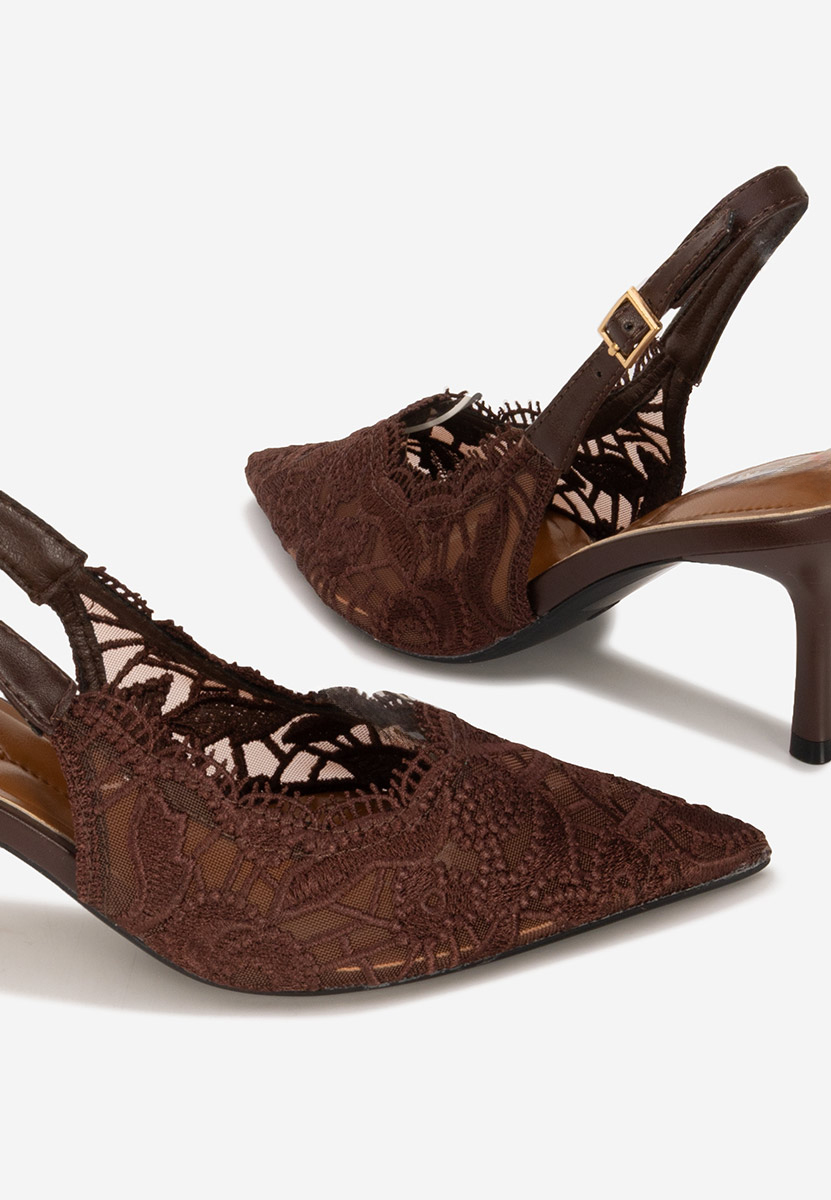 Pantofi slingback Carelia maro