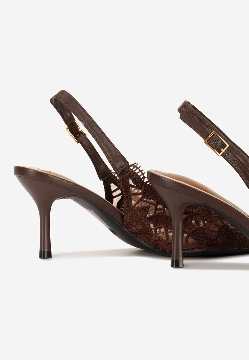 Pantofi slingback Carelia maro