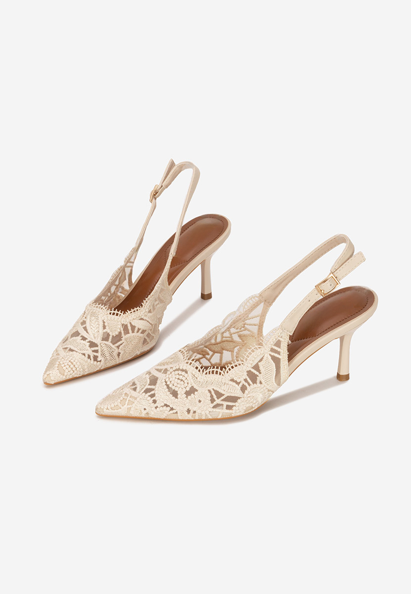 Pantofi slingback Carelia bej