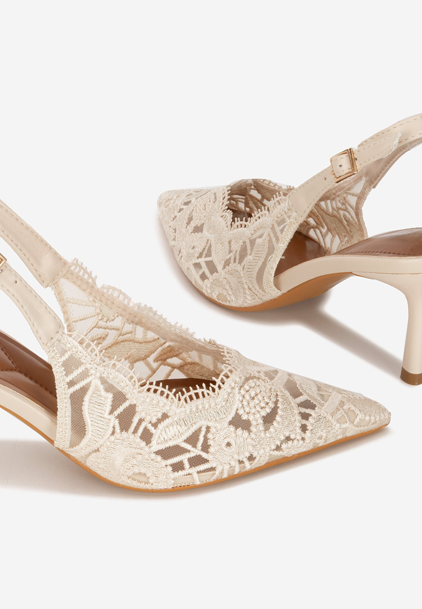 Pantofi slingback Carelia bej