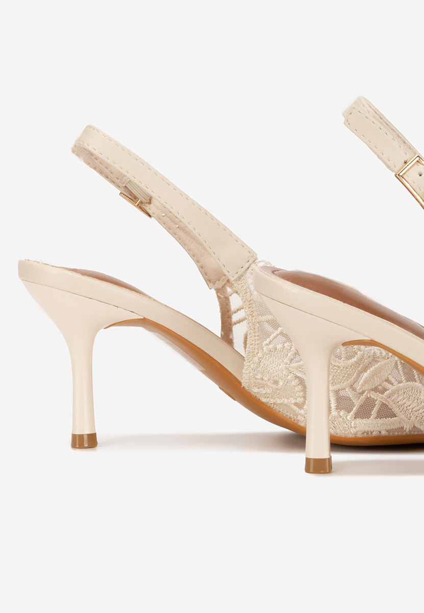 Pantofi slingback Carelia bej
