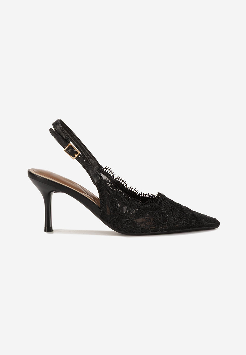 Pantofi slingback Carelia negri