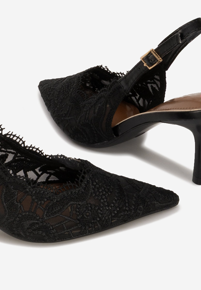 Pantofi slingback Carelia negri