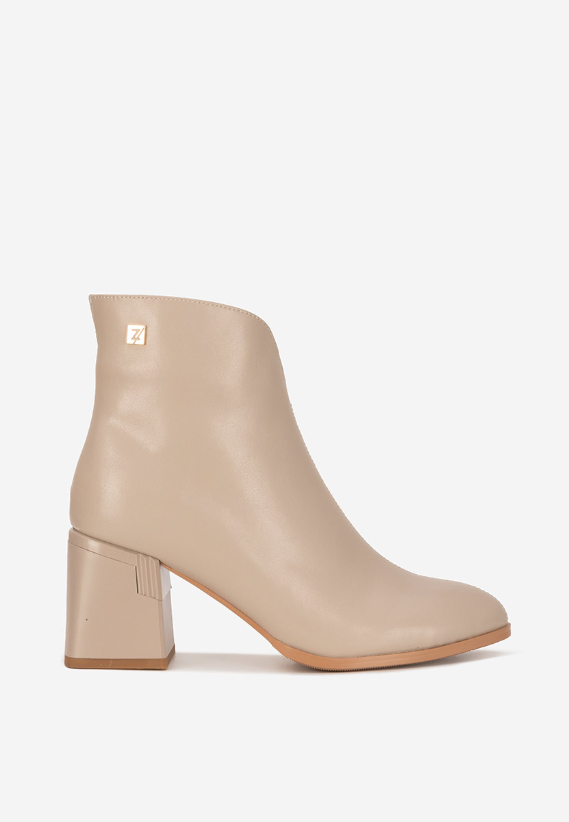 Botine dama piele Yarenia bej