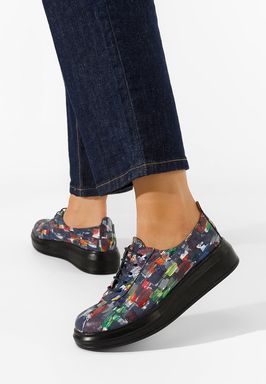 Pantofi dama piele naturala Elma multicolori V2