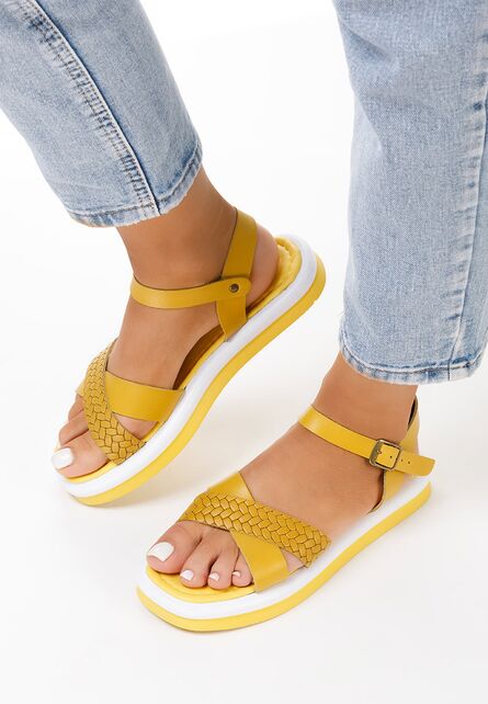 Sandale dama piele Noveira yellow