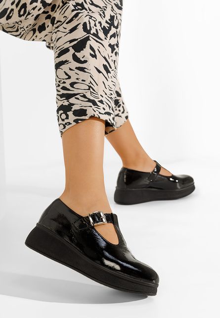 Pantofi cu platformă negri Gilena V3