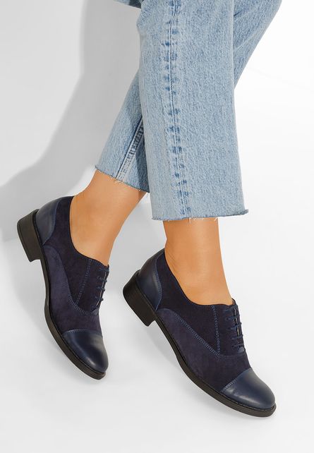 Pantofi oxford dama Genave albastri
