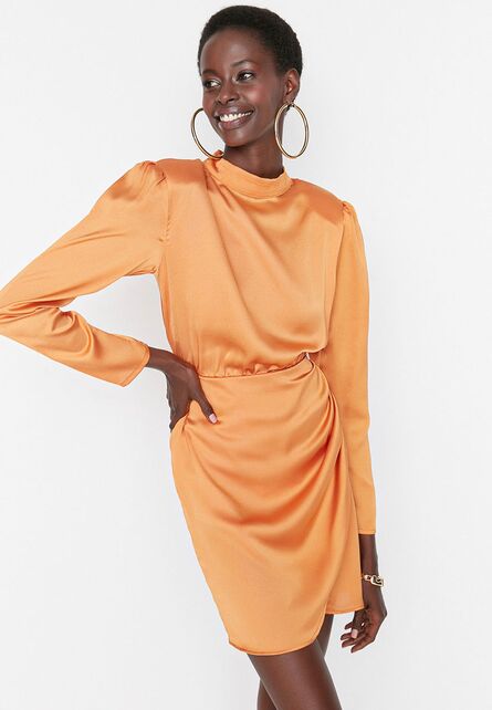 Rochie scurta Cammie orange