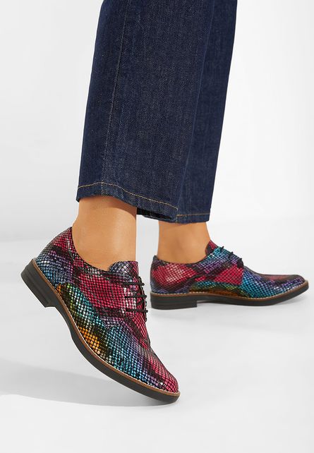 Pantofi derby piele multicolori Otivera V3