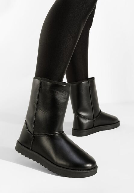 Cizme tip ugg negre Anora