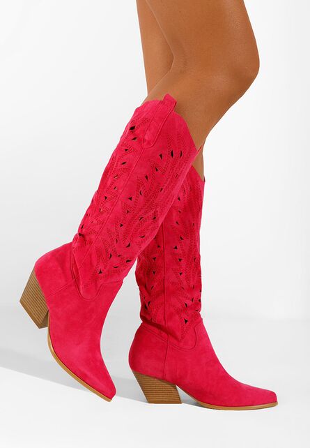 Cizme cowboy dama fucsia Indaia