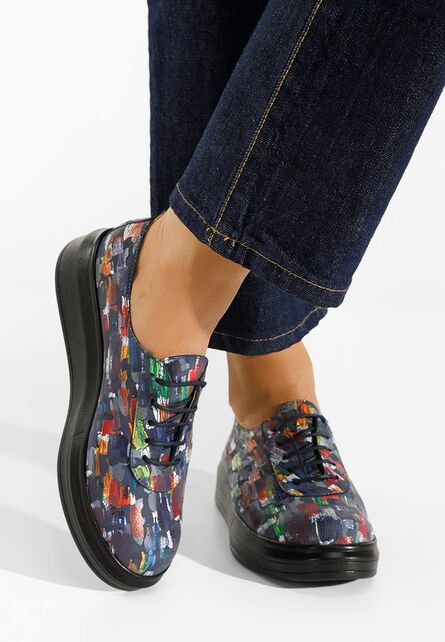 Pantofi Casual Dama Piele Elma Multicolori V2