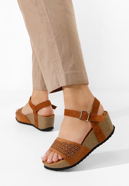 Sandale cu platforma Jomy camel