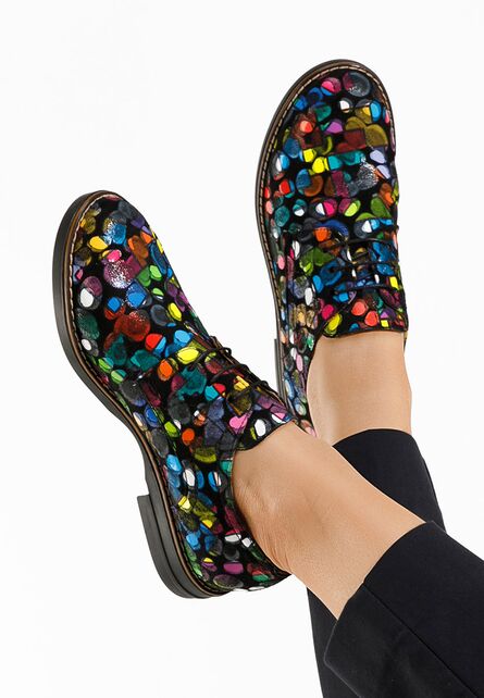 Pantofi derby piele Otivera V10 multicolori