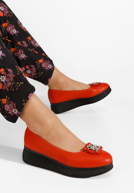 Pantofi casual cu platformă Varela portocalii
