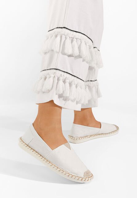 Espadrile dama Loretta B albe