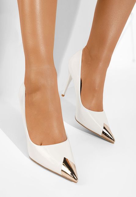 Pantofi stiletto Dream albi