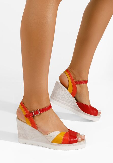 Sandale cu platforma piele Irvina V2 multicolore