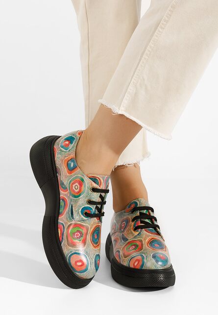 Pantofi Casual Dama Piele Amelise Multicolori