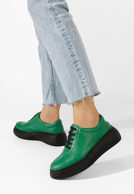 Pantofi casual cu platformă Dalisa verzi