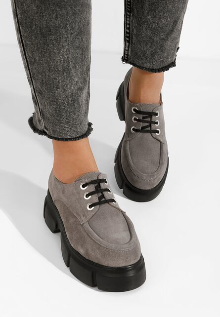 Pantofi casual cu platformă Catarina gri