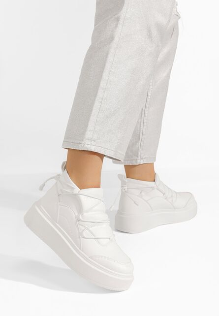 Sneakers cu platformă Eillia albi