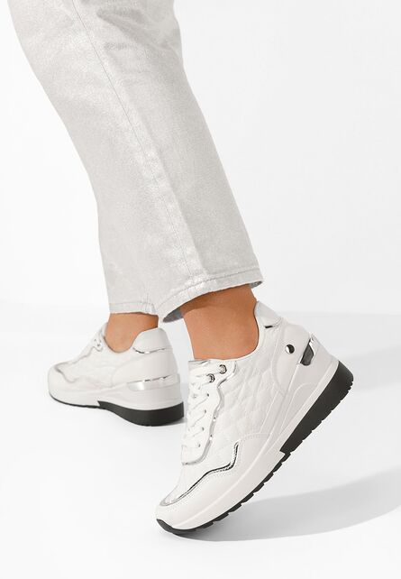 Sneakers cu platforma Gavia albi