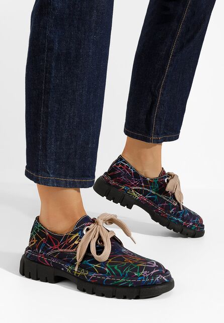 Pantofi Casual Dama Piele Dasha V3 Multicolori
