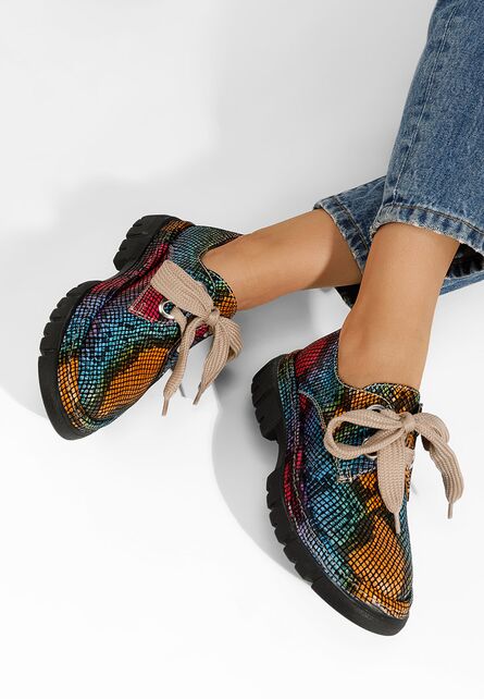 Pantofi casual dama piele Dasha V7 multicolori