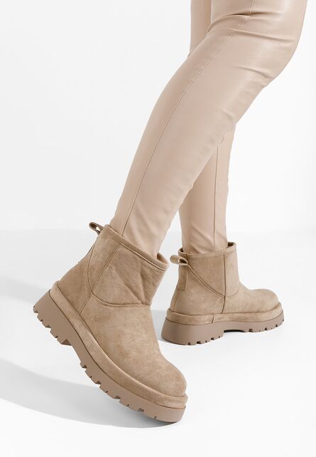 Cizme tip ugg Tenderly kaki