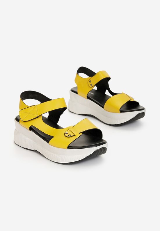 Sandale cu platformă Blueberry galbene - Zapatos