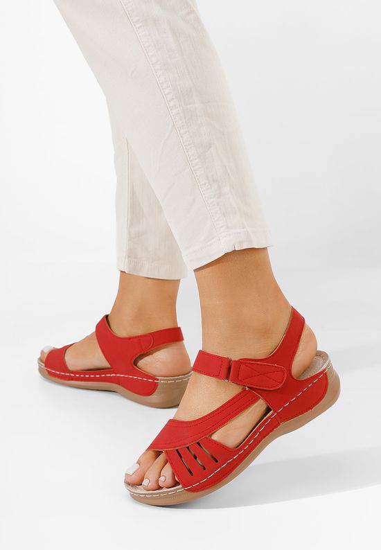 Sandale cu talpa ortopedica Nirah rosii - Zapatos