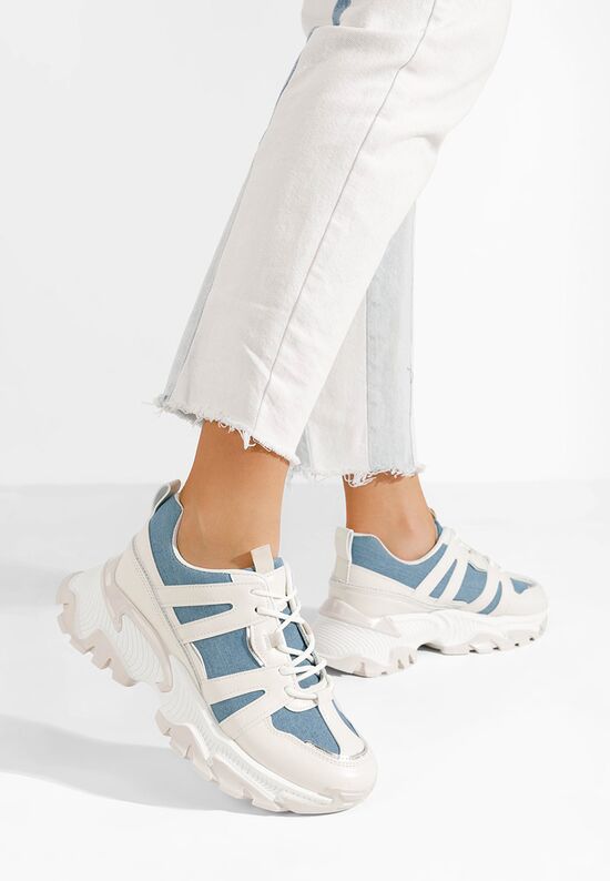 Sneakers dama cu platforma Alonna albastri